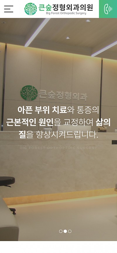대구홈페이지제작 큰숲정형외과