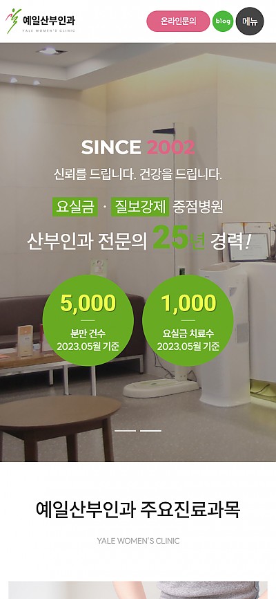 대구홈페이지제작 예일산부인과